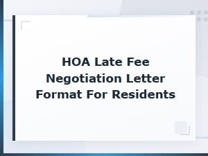 How to Write an Hoa Late Fee Waiver Letter