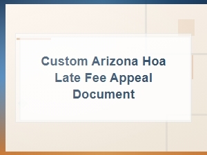 Arizona Hoa Late Fee Appeal Letter Template